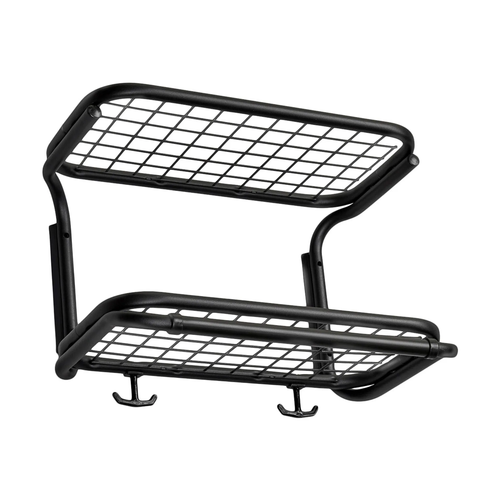 Cappelliera Classic 650, nero/cromato, 2 ripiani, 40 cm Essem Design