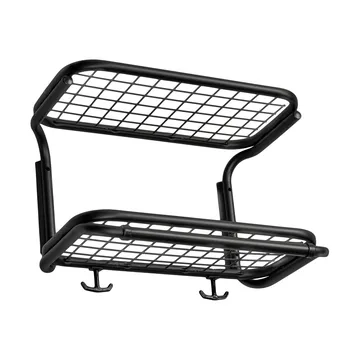 Cappelliera Classic 650 - nero/cromato, 2 ripiani, 40 cm - Essem Design