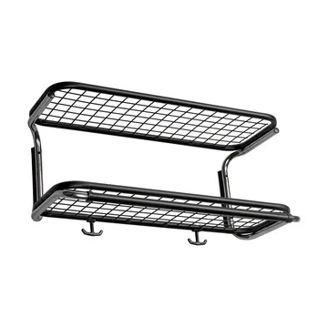 Cappelliera Classic 650 - nero/cromato, 2 ripiani, 60 cm - Essem Design