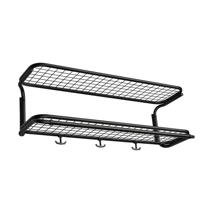 Cappelliera Classic 650 - nero/nero, 2 ripiani, 70 cm - Essem Design