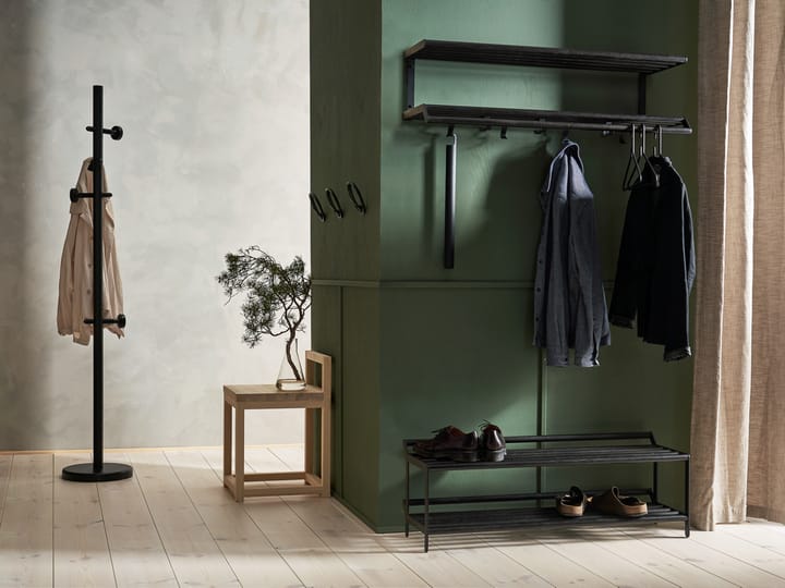 Cappelliera Tamburine 100 cm, Rovere oliato nero-nero Essem Design