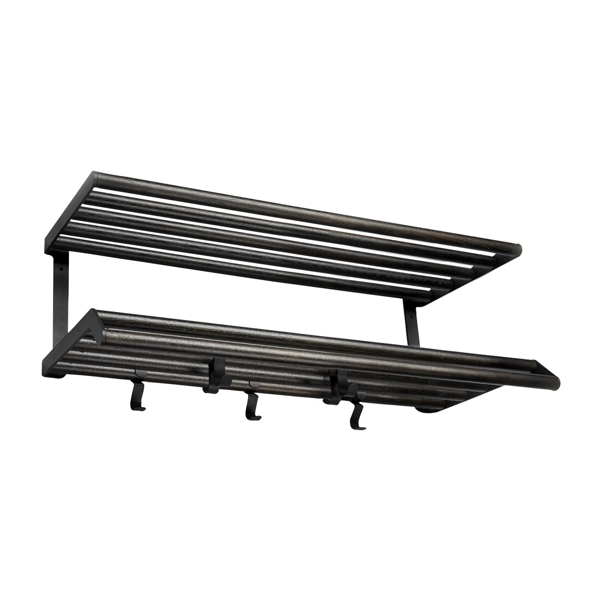 Cappelliera Tamburine 60 cm, Rovere oliato nero-nero Essem Design