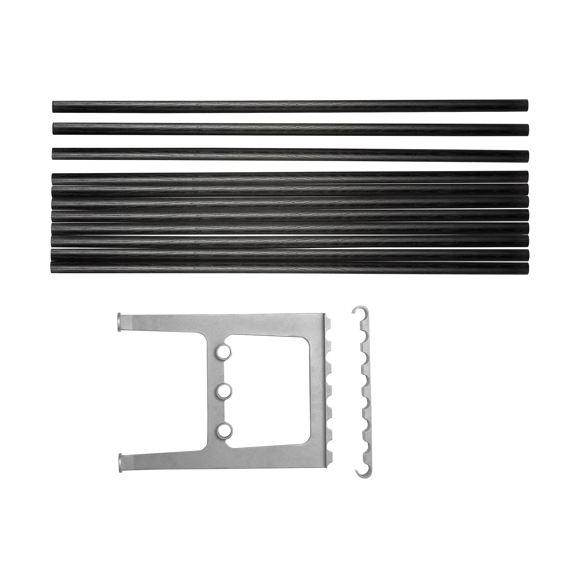 Panchina aggiuntivo Nostalgi 100 cm, Rovere tinto nero-alluminio Essem Design