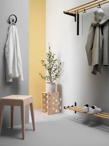 Scarpiera/cappelliera Nostalgi - Bianco-frassino, 100 cm - Essem Design