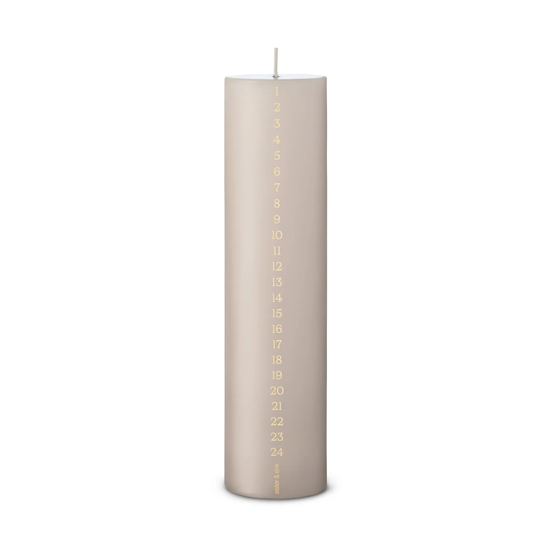 Candela dell'Avvento ester & erik 25 cm, 22 linen grey ester & erik