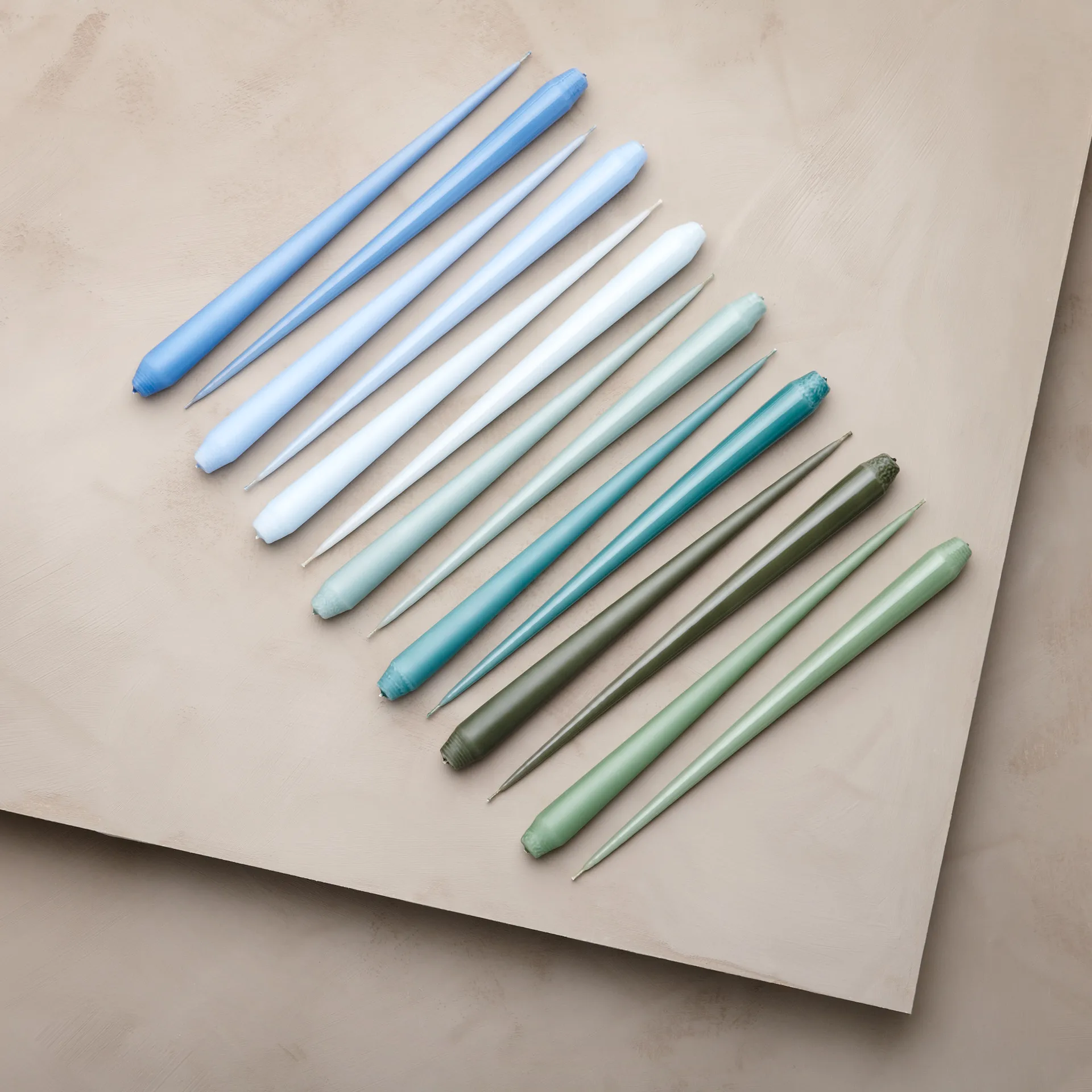 Candela ester & erik confezione da 4 lacquered, green soil, 32 cm ester & erik