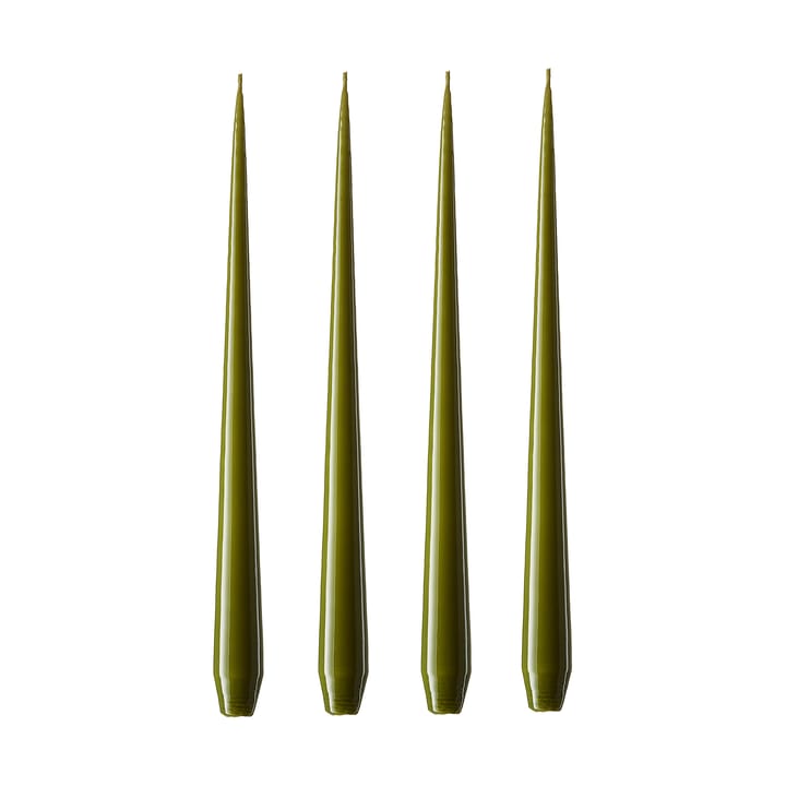 Candela ester & erik confezione da 4 lacquered - olive glow, 32 cm - Ester & erik