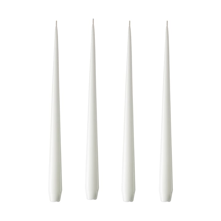 Candela ester & erik confezione da 4 lacquered - pure white, 32 cm - Ester & erik