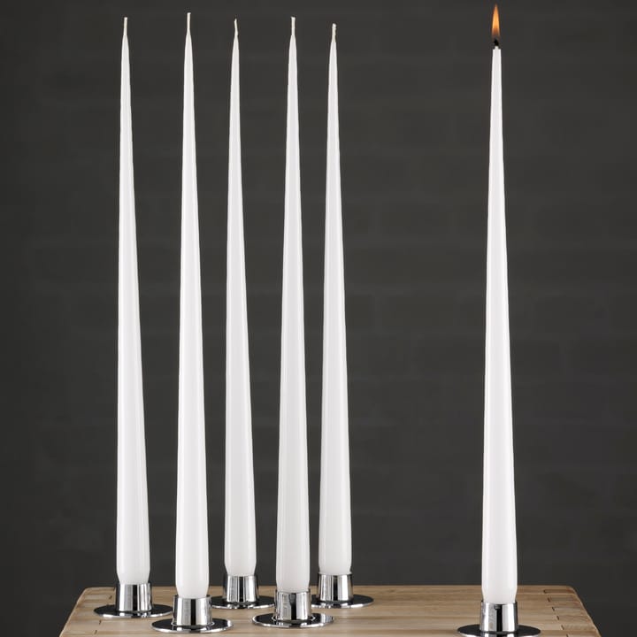 Candela ester & erik confezione da 4 lacquered, pure white, 32 cm ester & erik