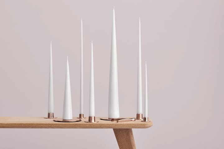 Candela ester & erik confezione da 4 lacquered, pure white, 32 cm ester & erik