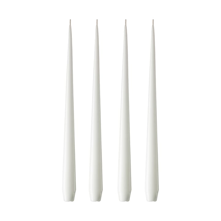 Candela ester & erik confezione da 4 lacquered - pure white, 42 cm - Ester & erik