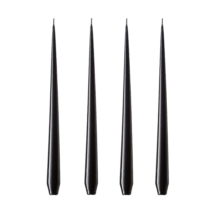 Candela ester & erik confezione da 4 lacquered - Raw black, 32 cm - Ester & erik
