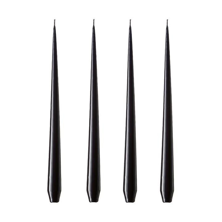 Candela ester & erik confezione da 4 lacquered - raw black, 42 cm - Ester & erik