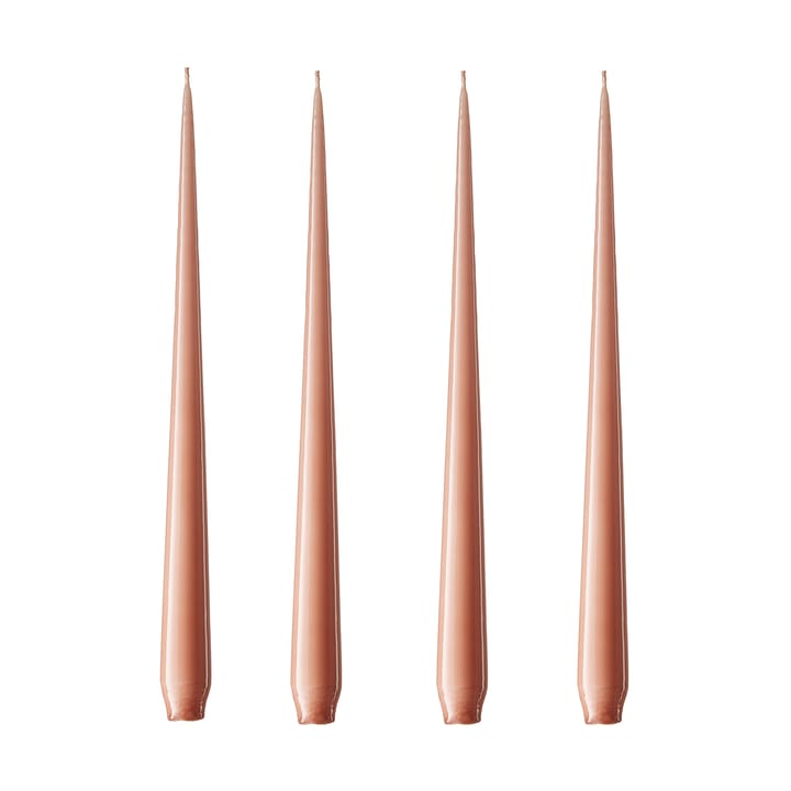 Candela ester & erik confezione da 4 lacquered - rosy caramel, 32 cm - Ester & erik