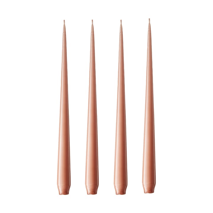 Candela ester & erik confezione da 4 lacquered - rosy caramel, 42 cm - Ester & erik