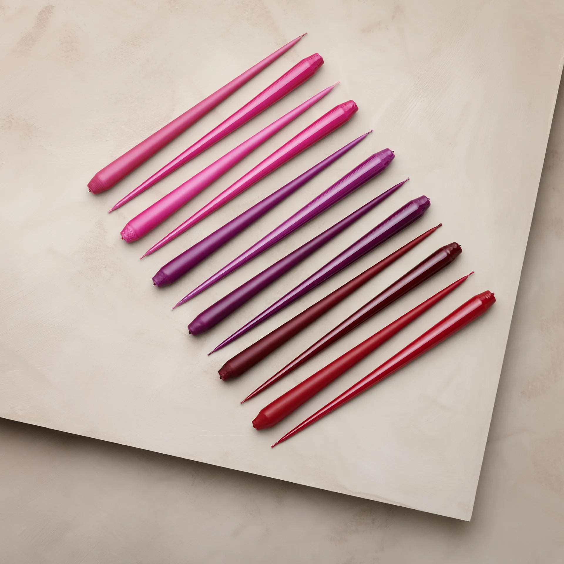 Candela ester & erik confezione da 4 lacquered, Wine, 32 cm ester & erik