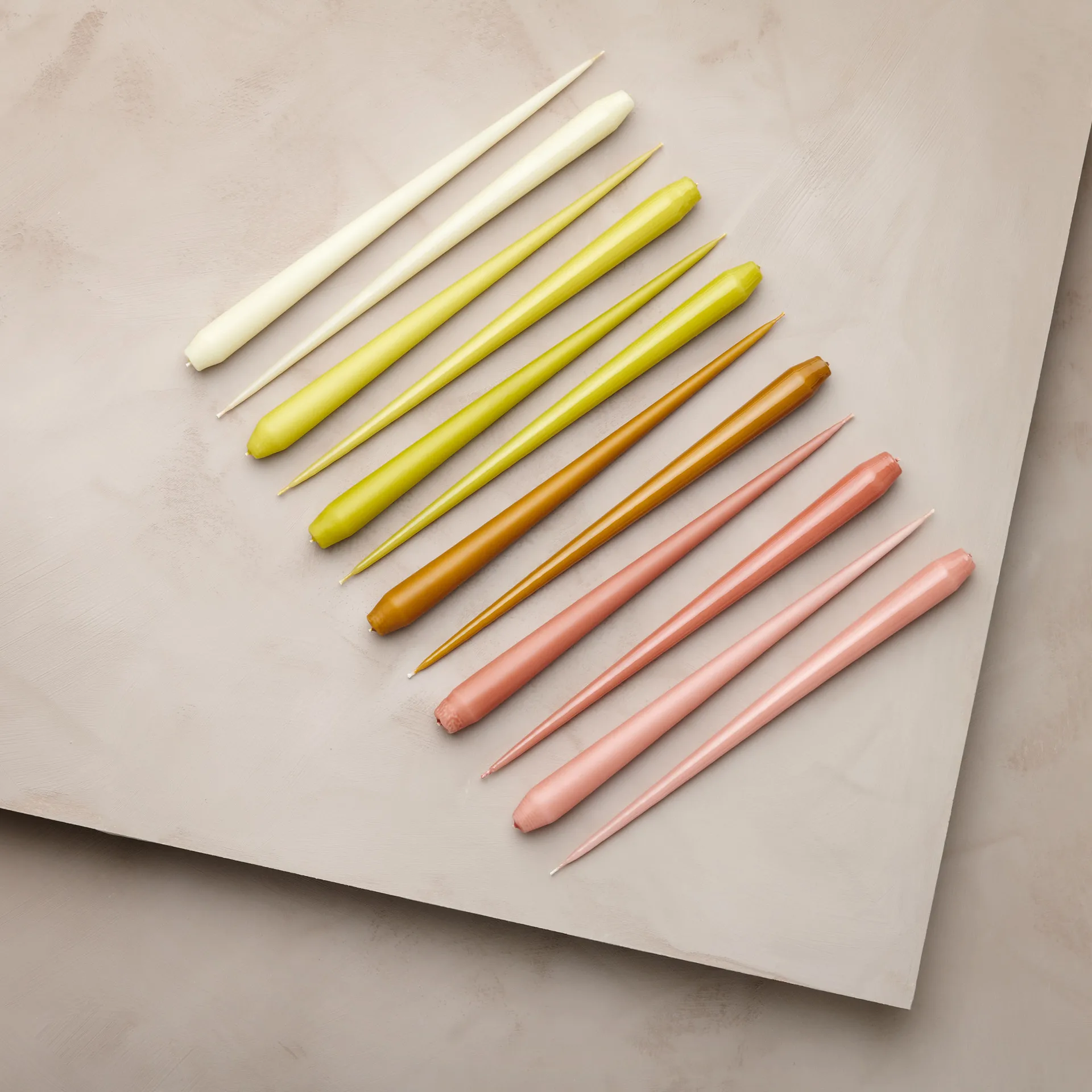 Candela ester & erik confezione da 4 opaca, rosy caramel, 32 cm ester & erik