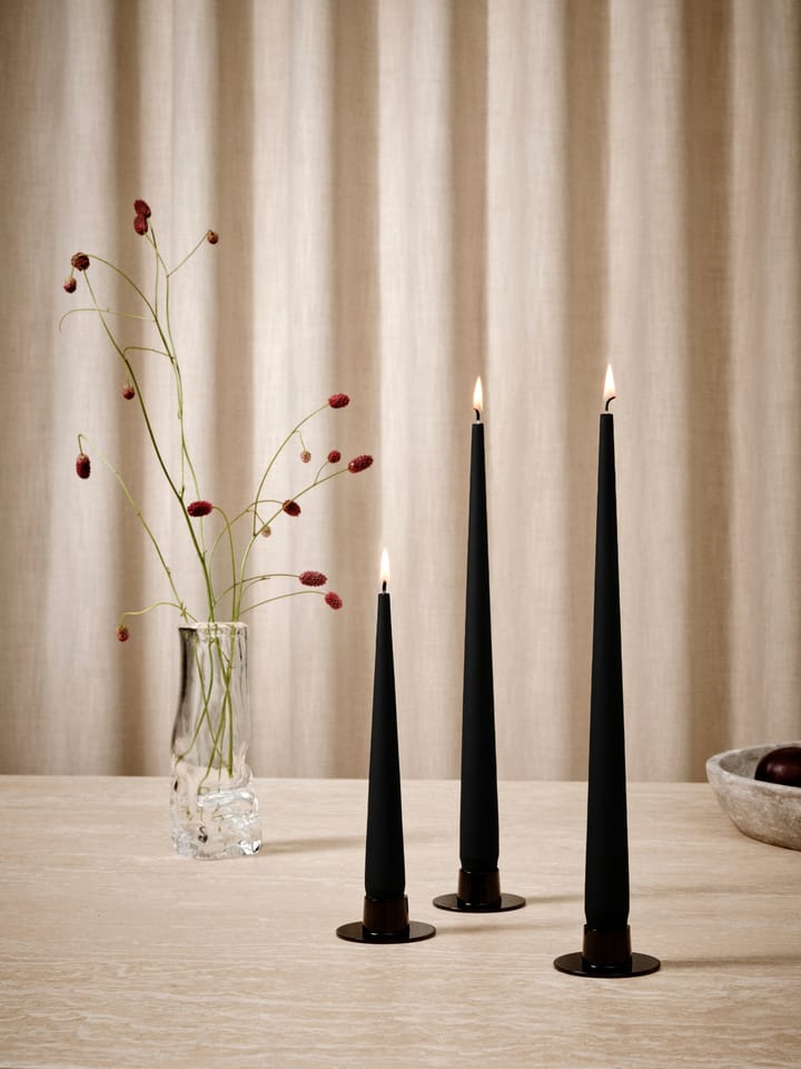 Candela ester & erik confezione da 4 opaca, Velvet matt black 95, 32 cm ester & erik