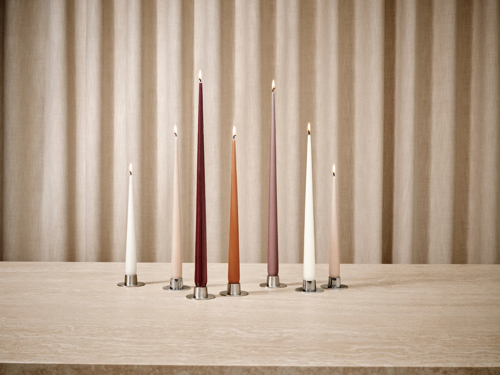 Candela ester & erik confezione da 4 opaca, Winter rose 84, 42 cm ester & erik