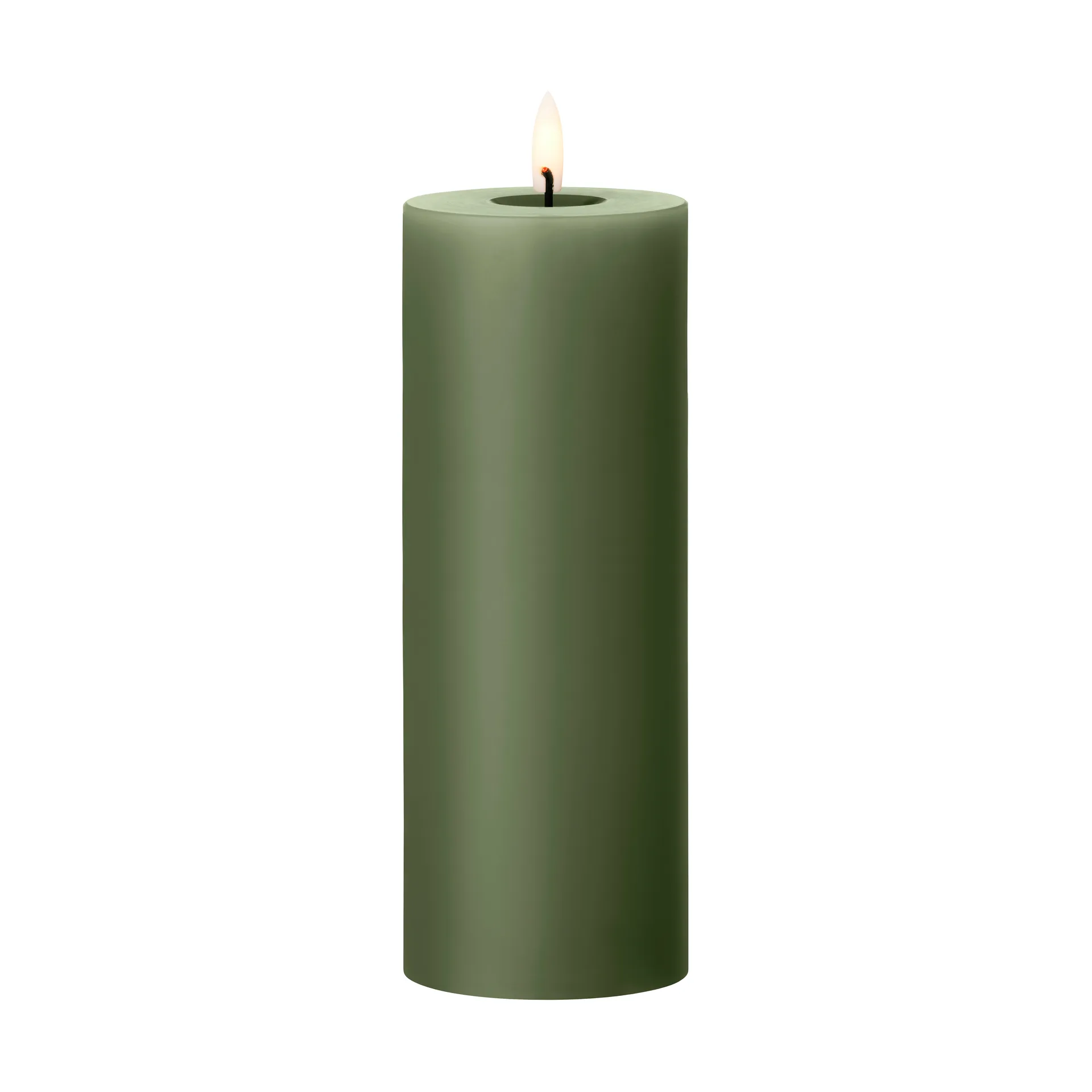 Candela ester & erik LED, 70 Green Soil, 20 cm ester & erik