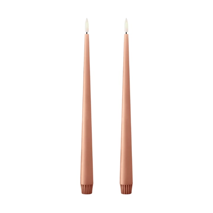 Candele a corona ester & erik LED 30 cm confezione da 2 - 20 Rosy caramel - Ester & erik