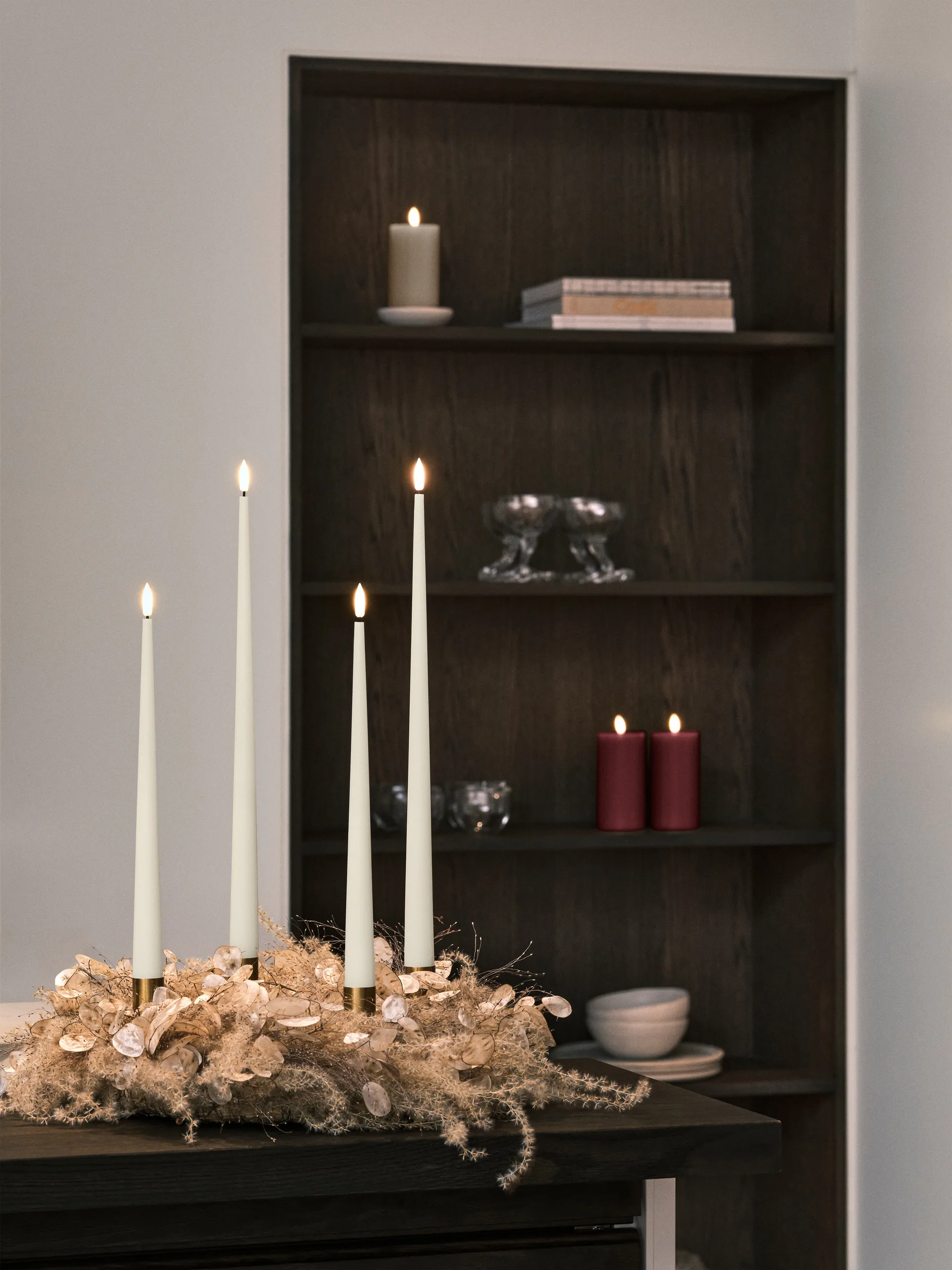 Candele a corona ester & erik LED confezione da 2, 06 Ivory, 30 cm ester & erik