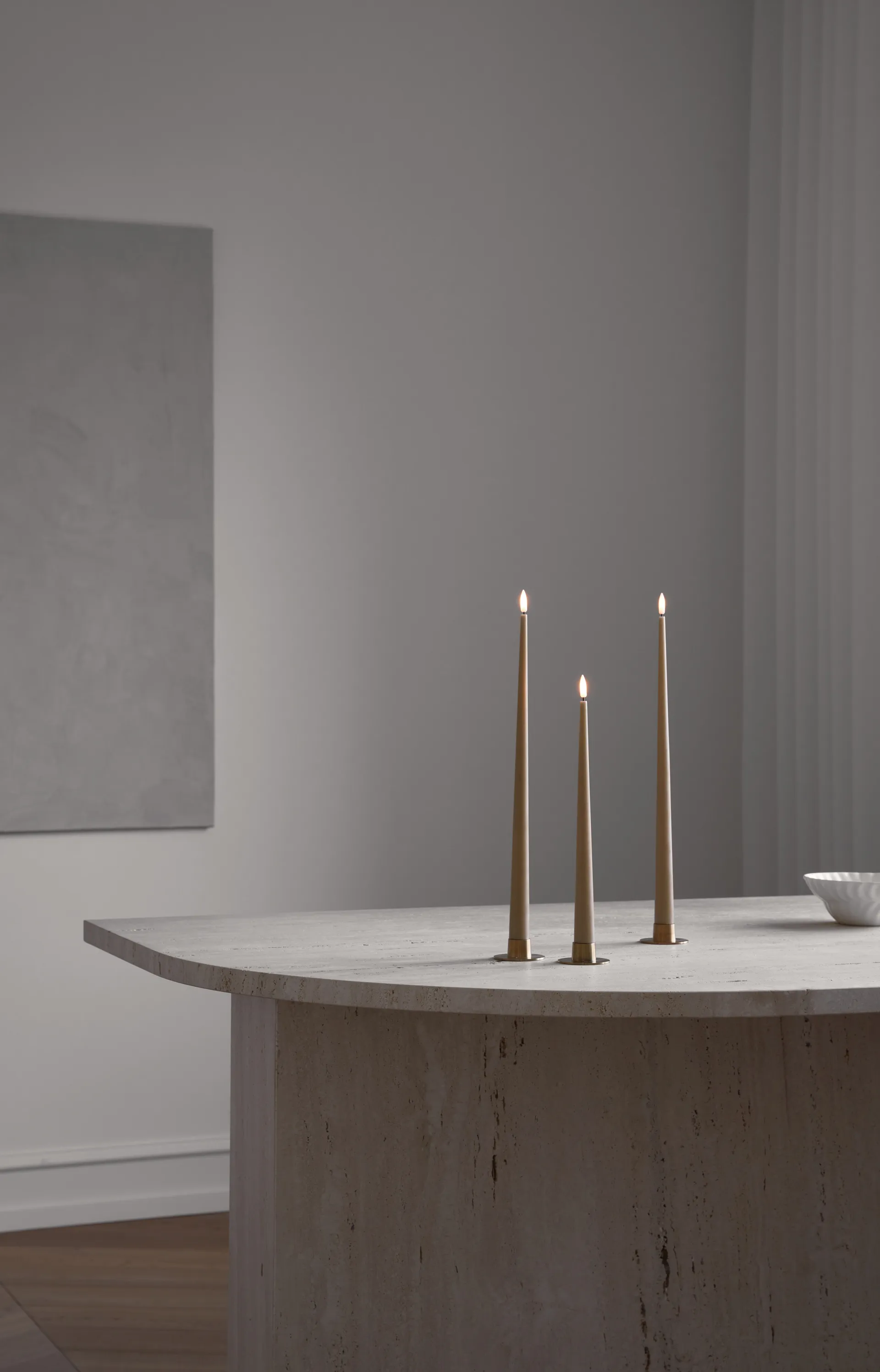 Candele a corona ester & erik LED confezione da 2, 20 Rosy caramel , 30 cm ester & erik