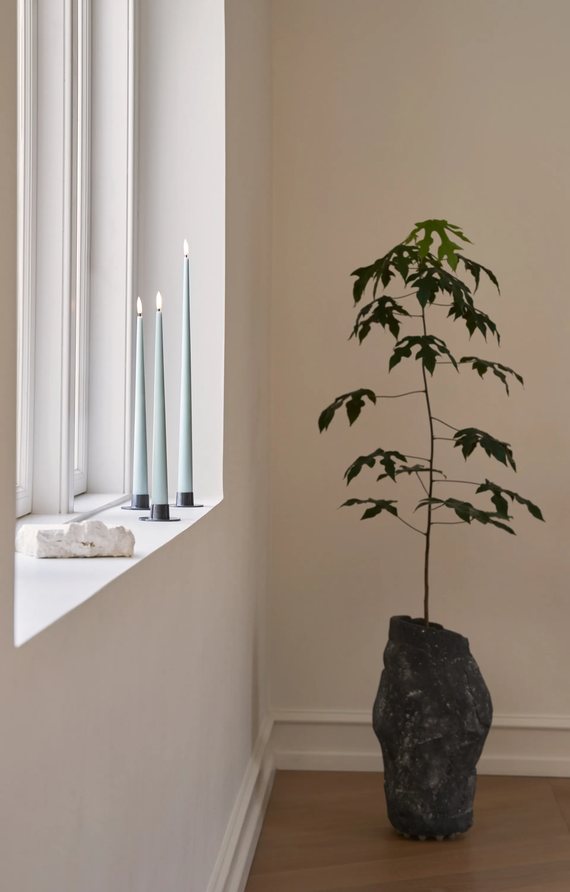 Candele a corona ester & erik LED confezione da 2, 67 Jade stone , 30 cm ester & erik