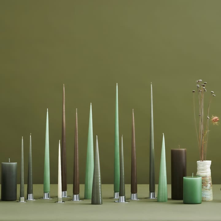 Candeliere ester & erik 34 cm 2 pezzi lacquered, verde militare 70-0 ester & erik