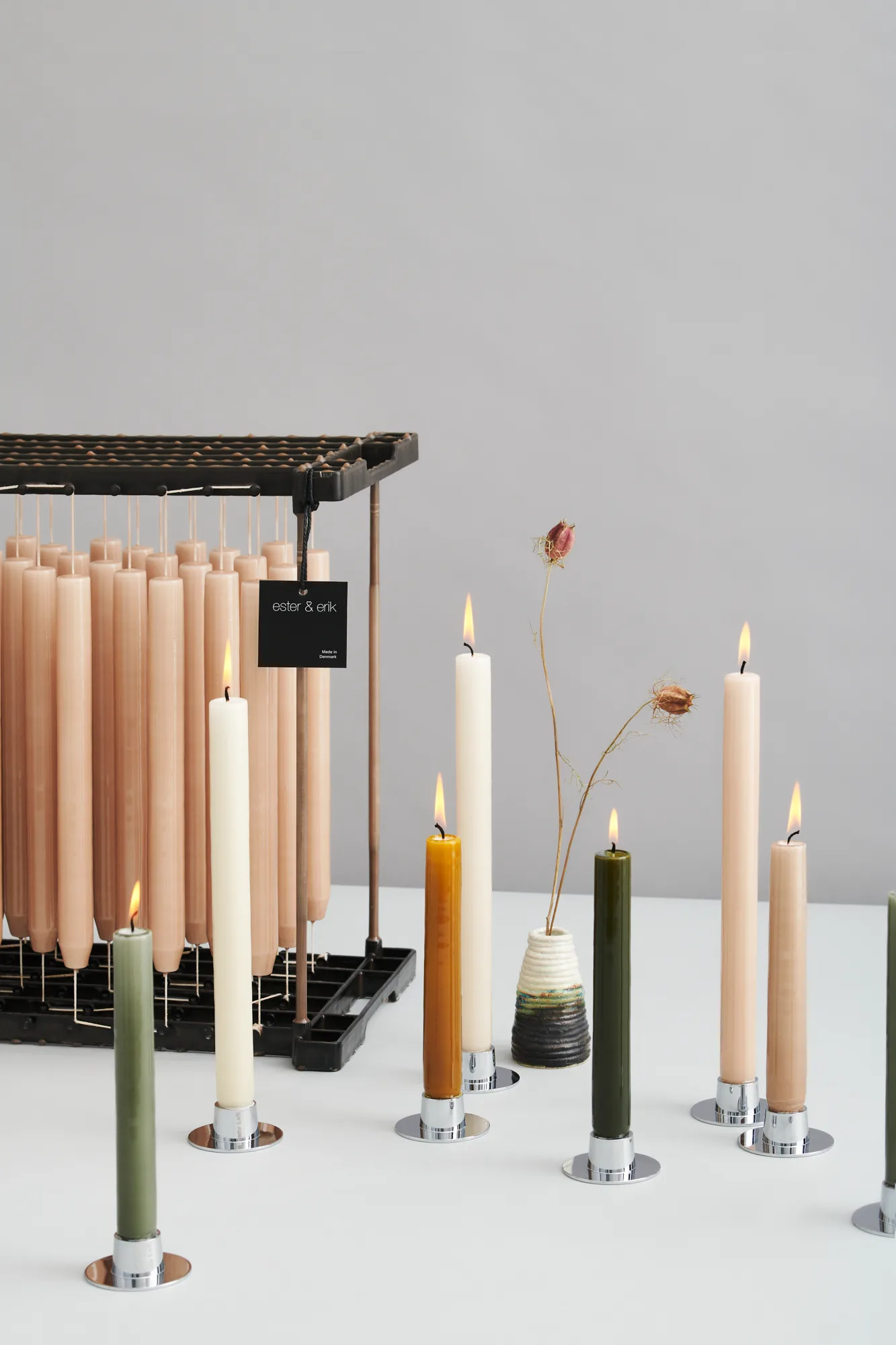 Candeliere ester & erik liscio confezione da 2, Acciaio inossidabile ester & erik
