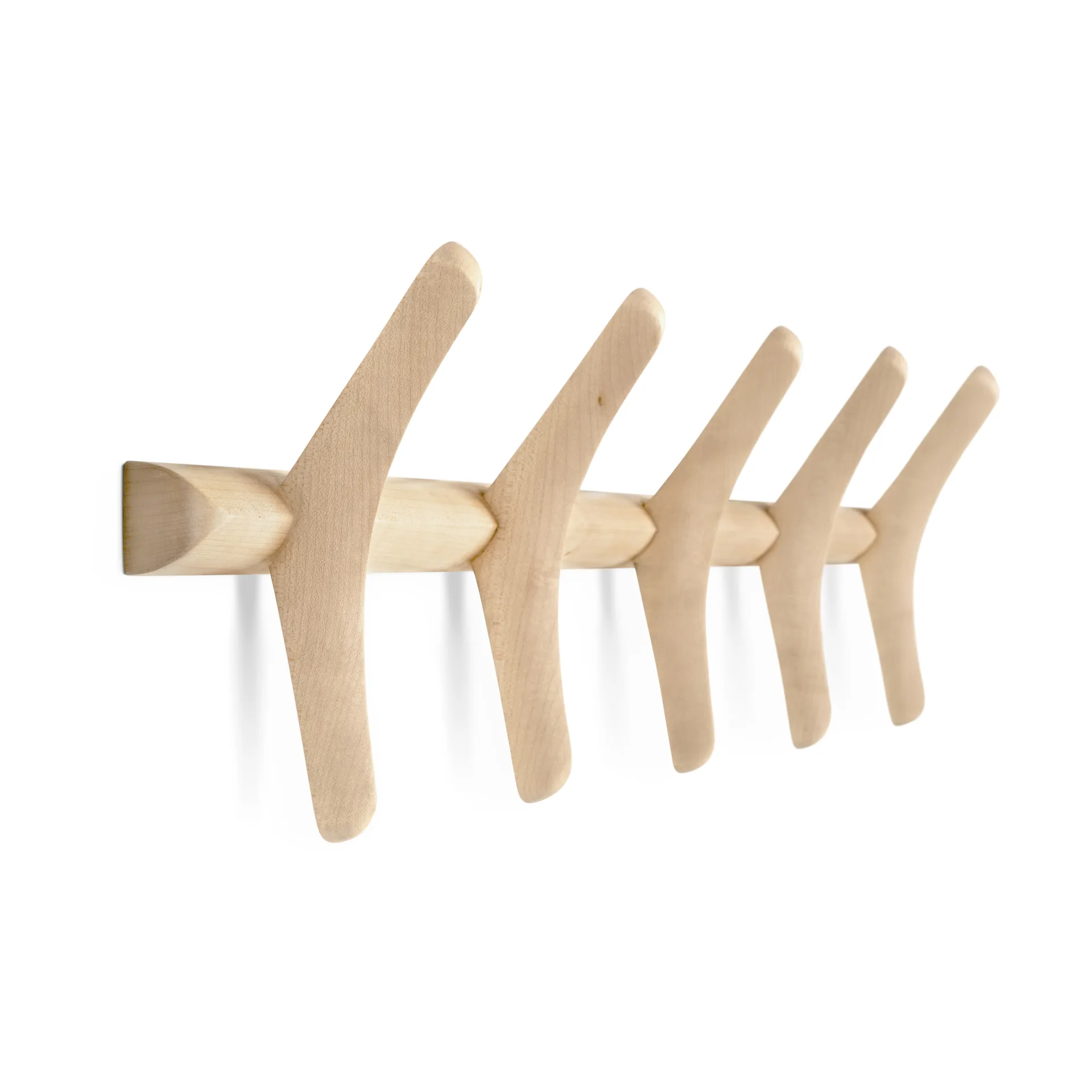 Appendiabiti da parete PI, Platano laccato, 70x21 cm Ethnicraft