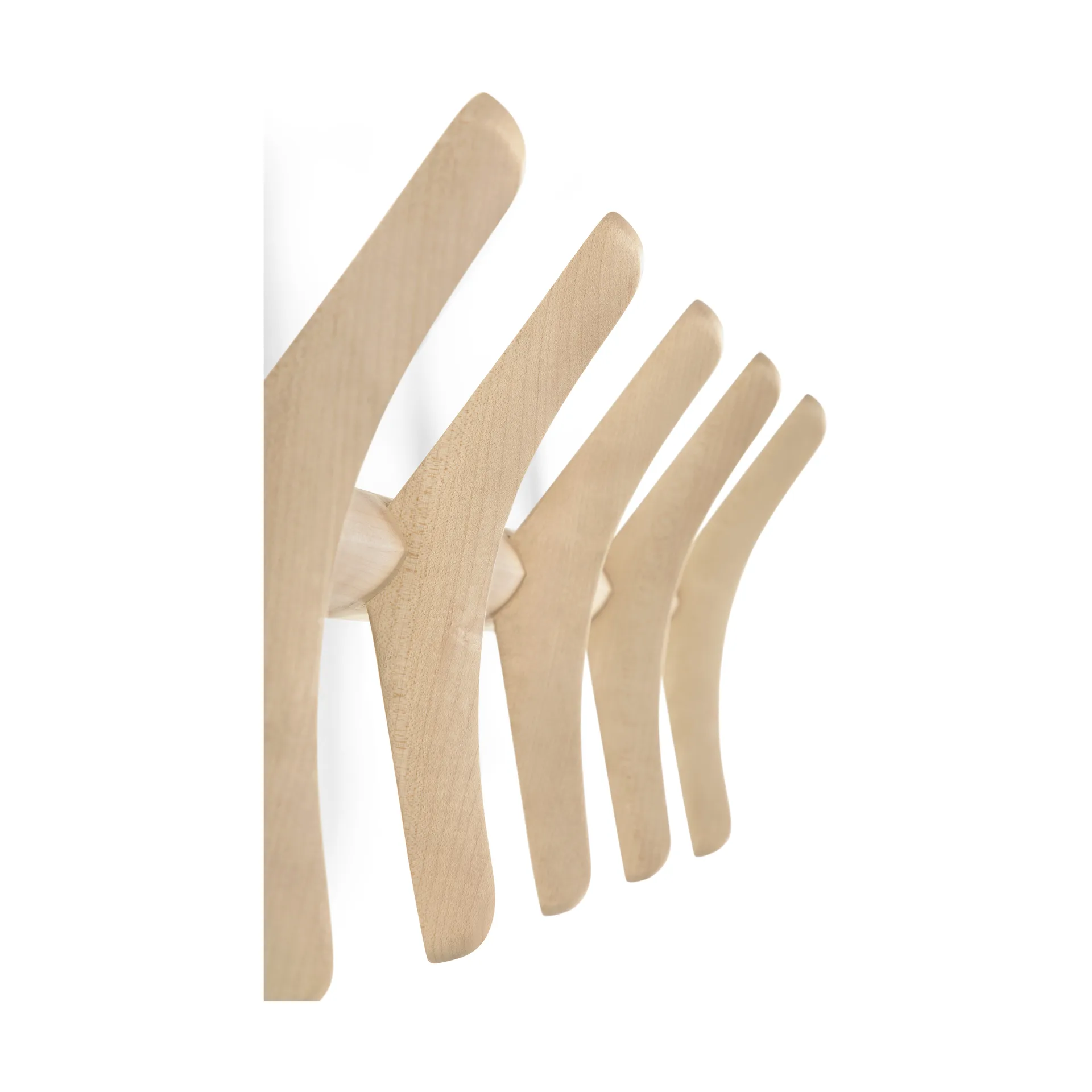 Appendiabiti da parete PI, Platano laccato, 70x21 cm Ethnicraft