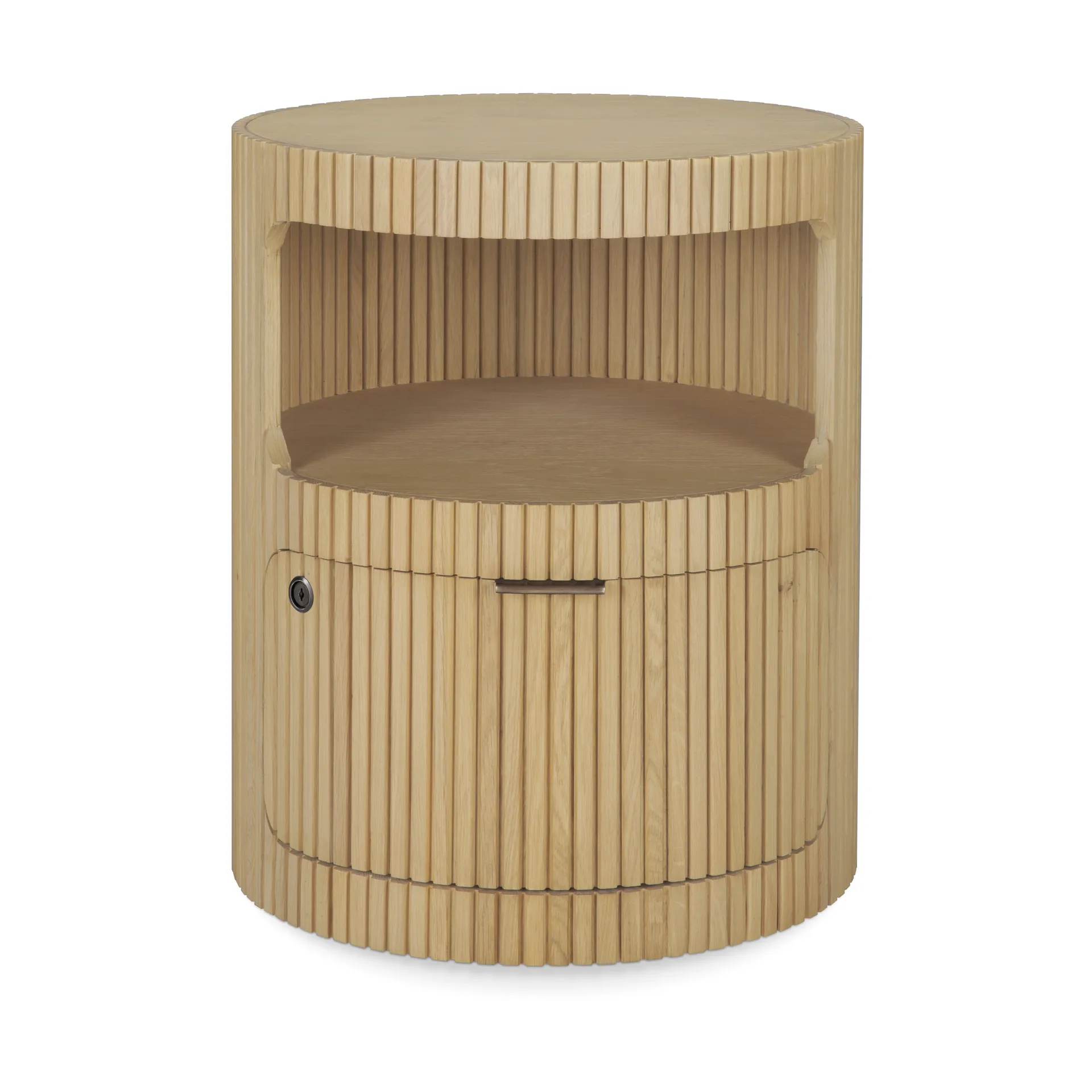 Cassettiera Boomerang con serratura, Rovere, Ø45 cm Ethnicraft