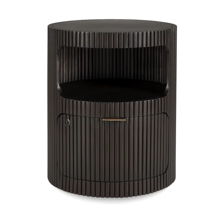 Cassettiera Boomerang - Mogano marrone scuro, Ø45 cm - Ethnicraft