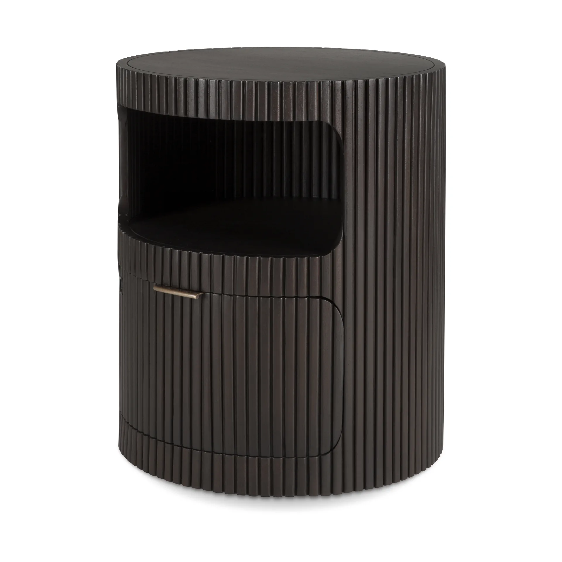 Cassettiera Boomerang, Mogano marrone scuro, Ø45 cm Ethnicraft