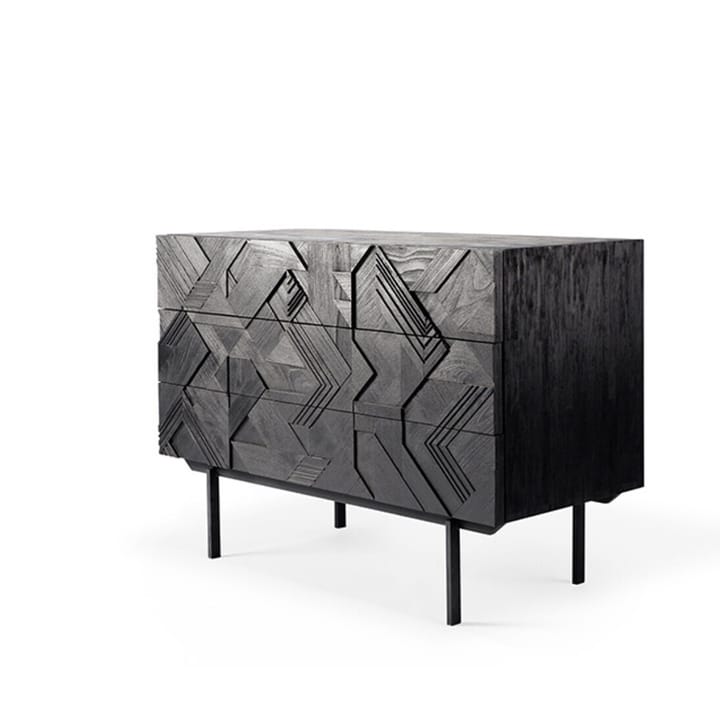 Comò Graphic 87x100 cm, Teak nero Ethnicraft