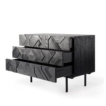 Comò Graphic 87x100 cm - Teak nero - Ethnicraft