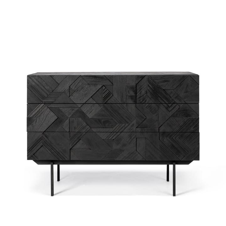 Comò Graphic 87x100 cm - Teak nero - Ethnicraft