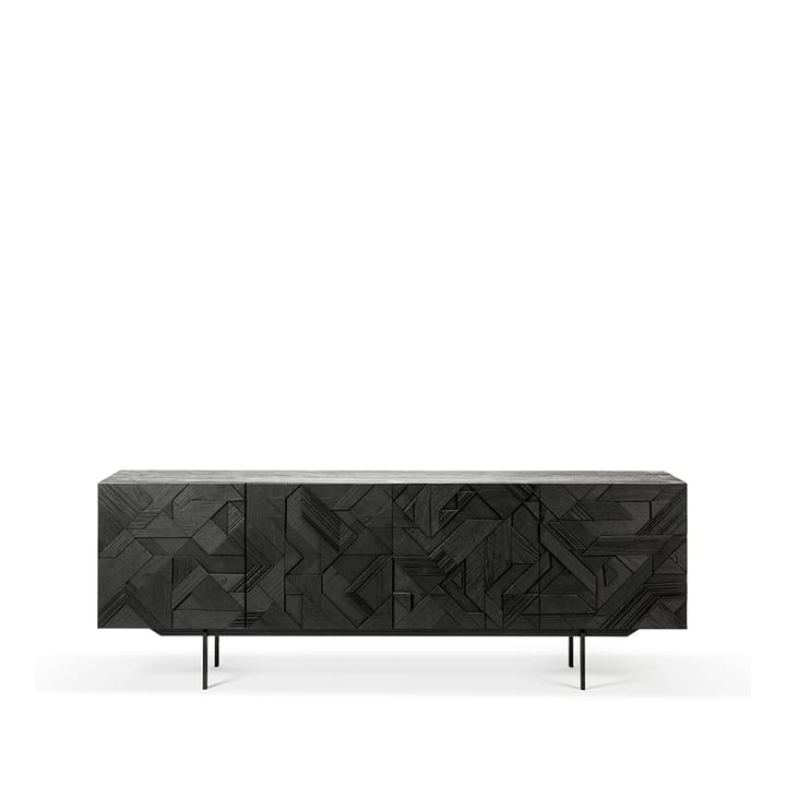 Comò Graphic  - Teak nero 4 porte - Ethnicraft