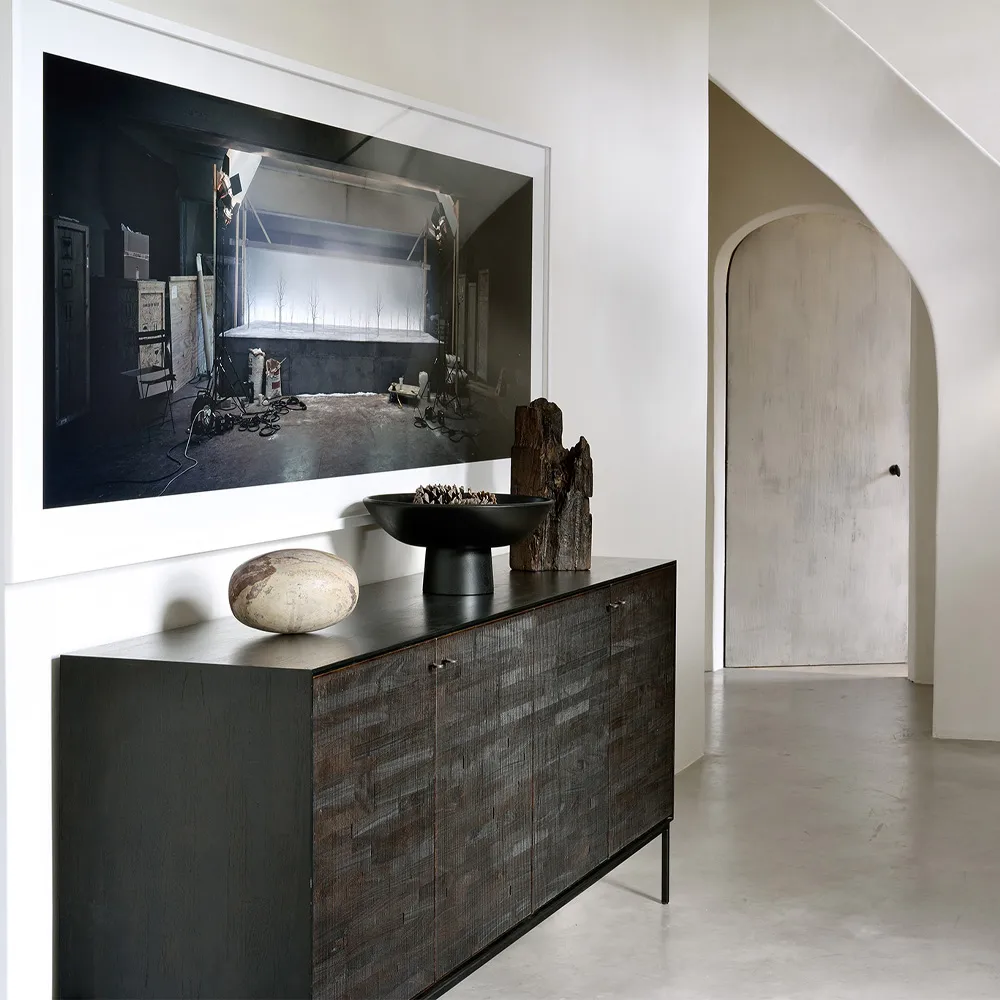 Comò Grooves , Nero 3 porte Ethnicraft