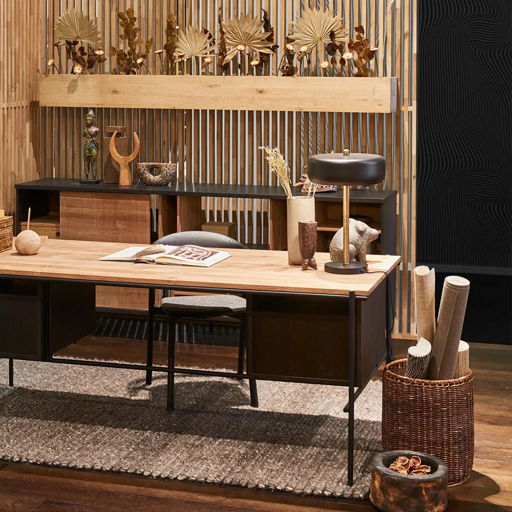 Comò Oscar, Teak 2 porte scorrevoli 3 cassetti Ethnicraft