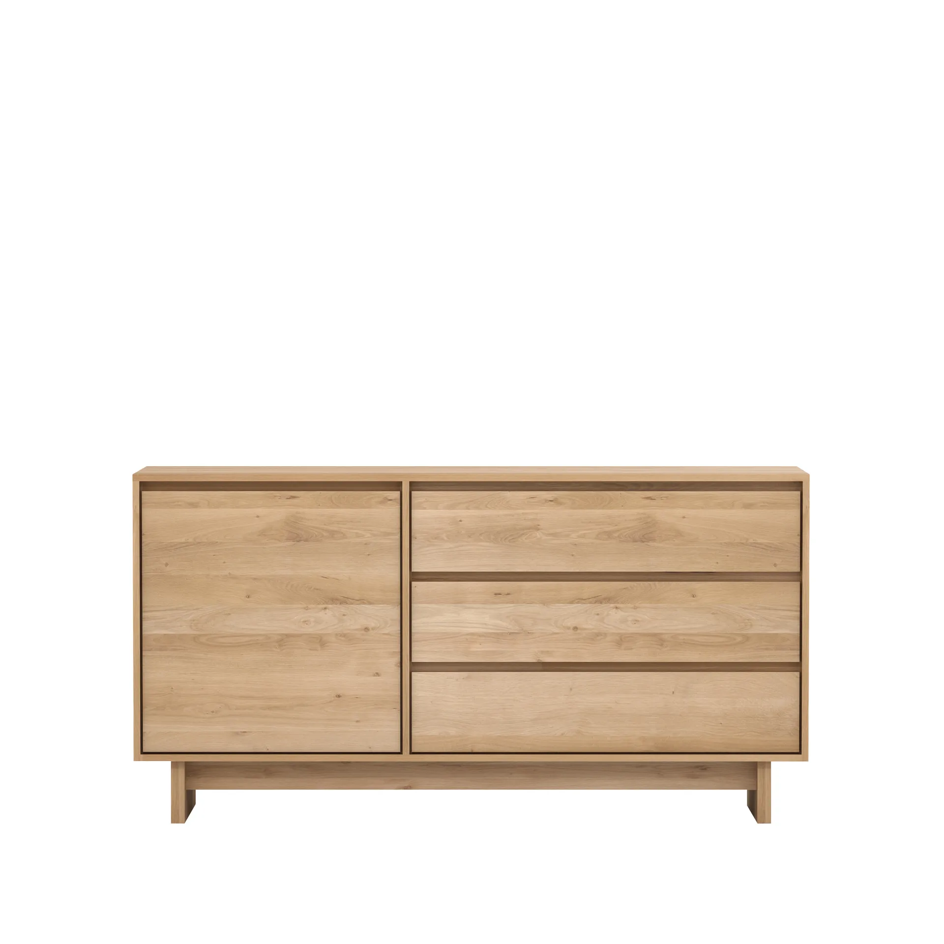 Comò Wave, Rovere oliato 1 porta 3 cassetti Ethnicraft