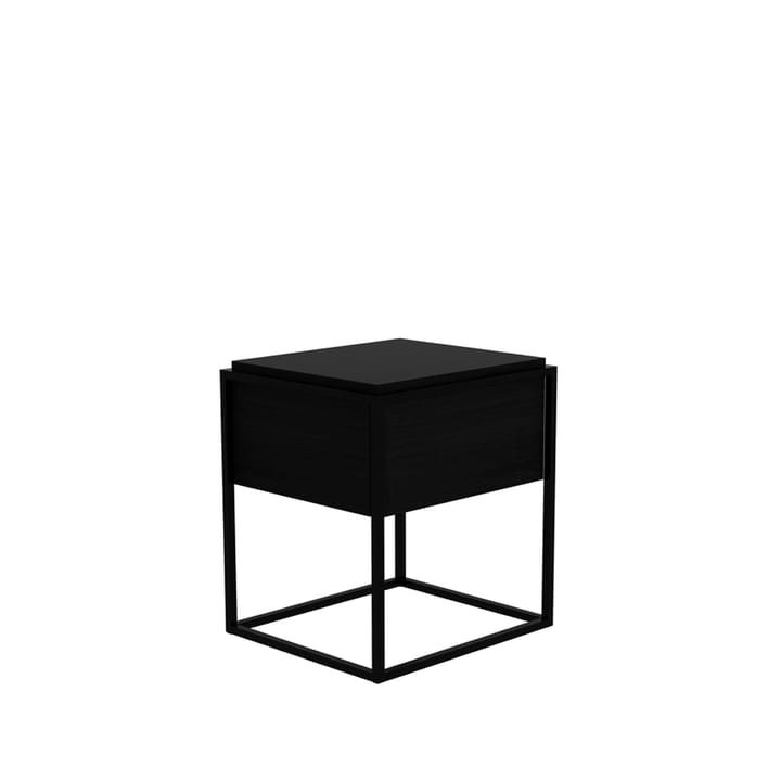 Comodino Monolit , Rovere nero 1 cassetto-Nero metallo Ethnicraft