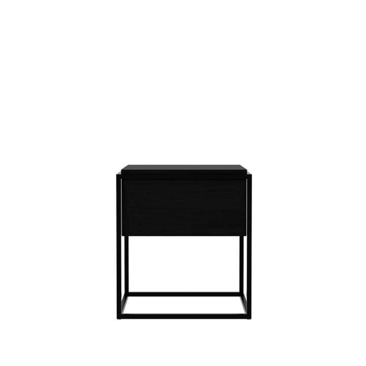 Comodino Monolit  - Rovere nero 1 cassetto-Nero metallo - Ethnicraft