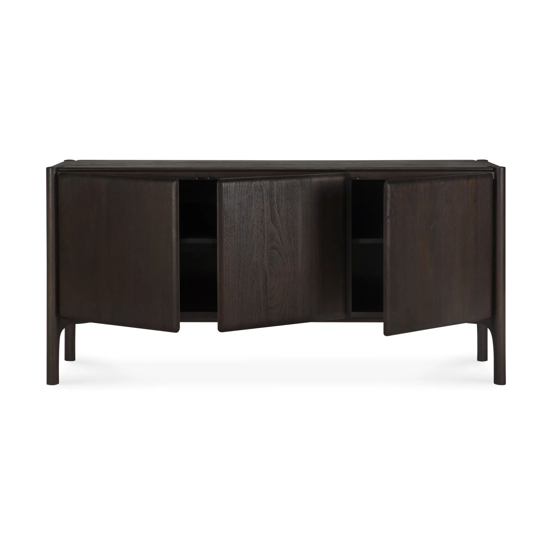 Credenza PI, Teak marrone scuro, 3 ante Ethnicraft