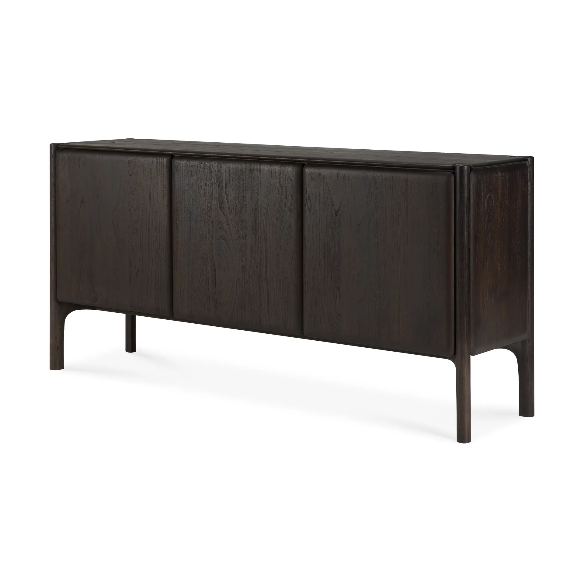 Credenza PI, Teak marrone scuro, 3 ante Ethnicraft
