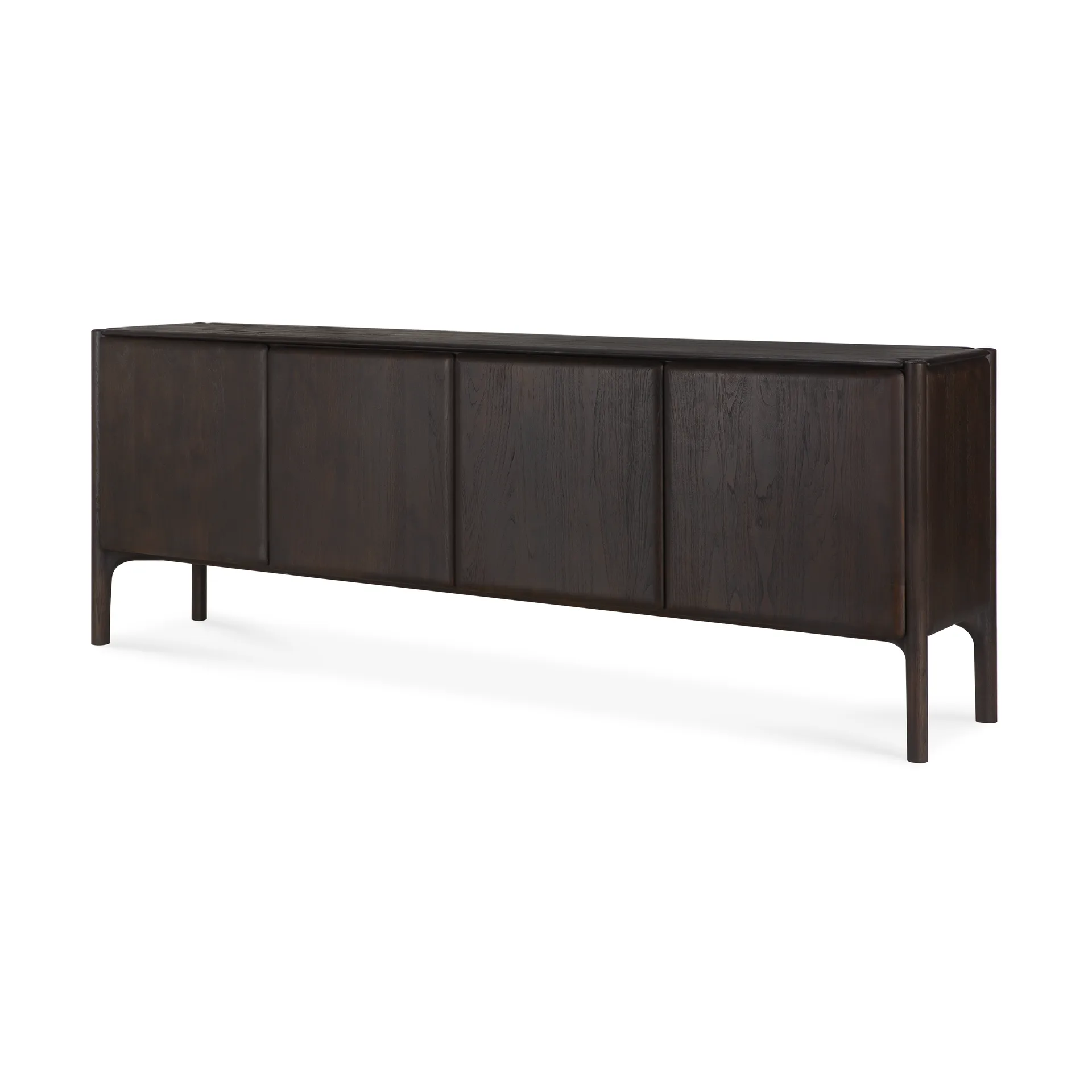 Credenza PI, Teak marrone scuro, 4 ante Ethnicraft
