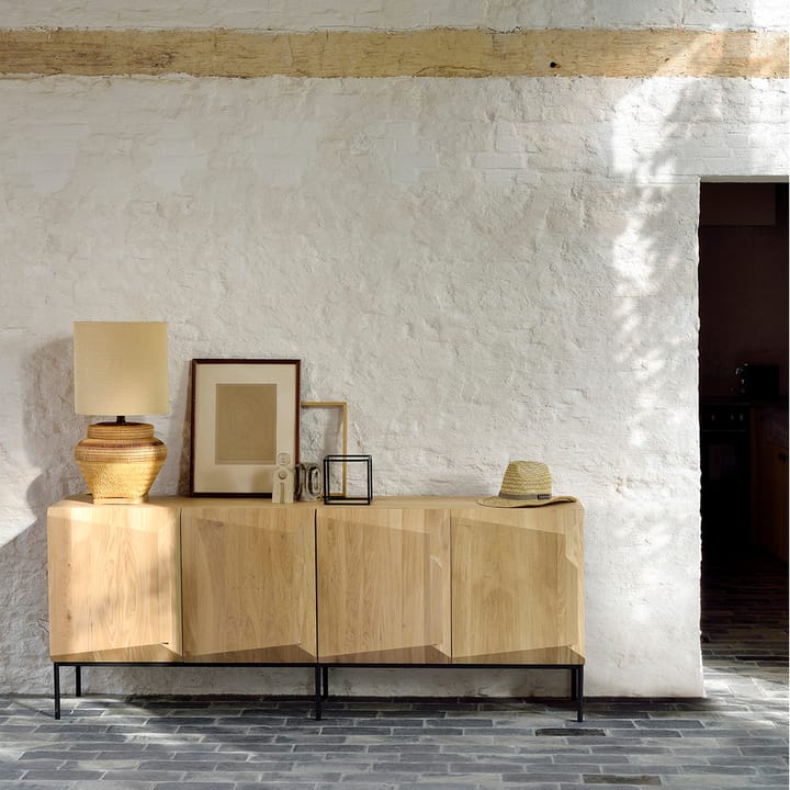 Credenza Stairs 3 ante, Rovere tinto nero 150x80x46 cm Ethnicraft