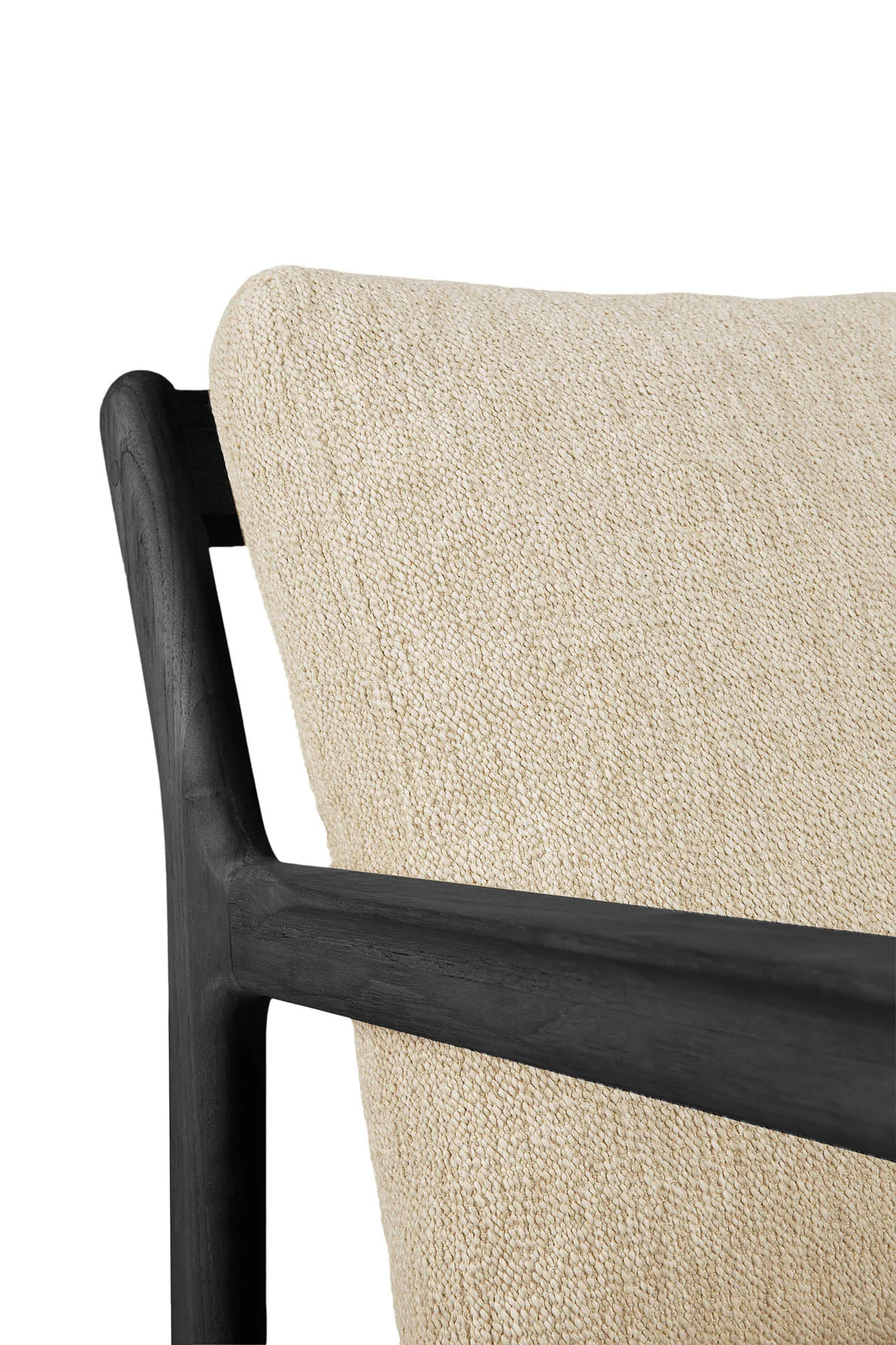 Divano da esterno Jack a 2 posti in teak tinto nero, Naturale Ethnicraft