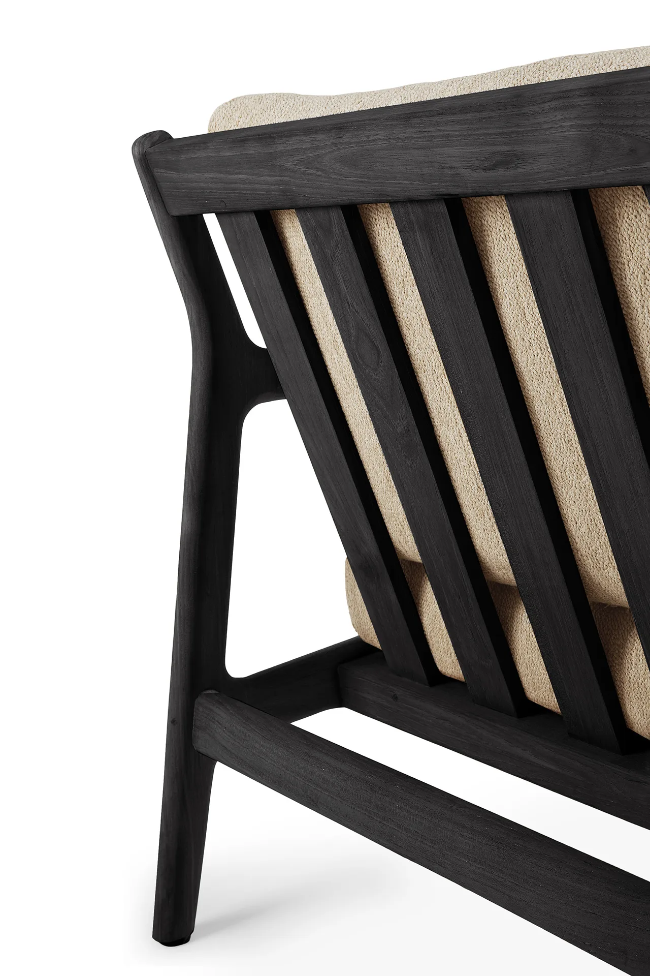 Divano da esterno Jack a 2 posti in teak tinto nero, Naturale Ethnicraft